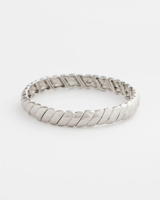 Chico's Hot Sale - Thin Twist Stretch Bracelet Silver
