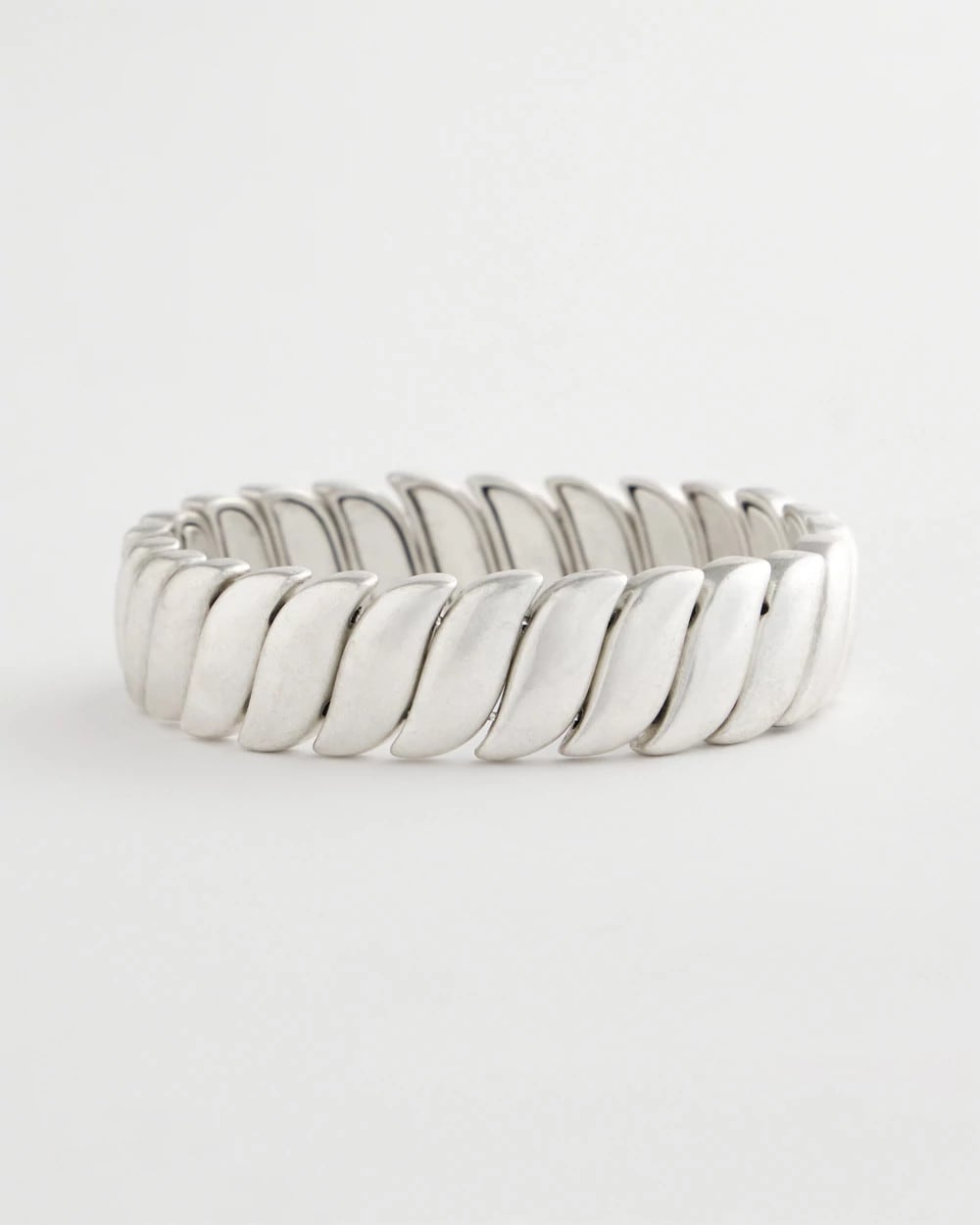 Chico's Value - Matte Twist Stretch Bracelet Silver