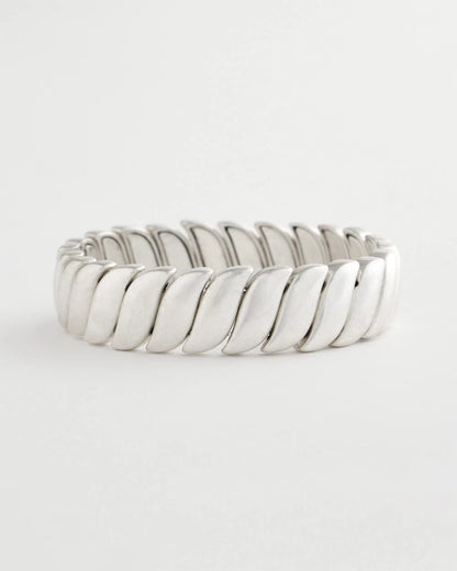 Chico's Value - Matte Twist Stretch Bracelet Silver