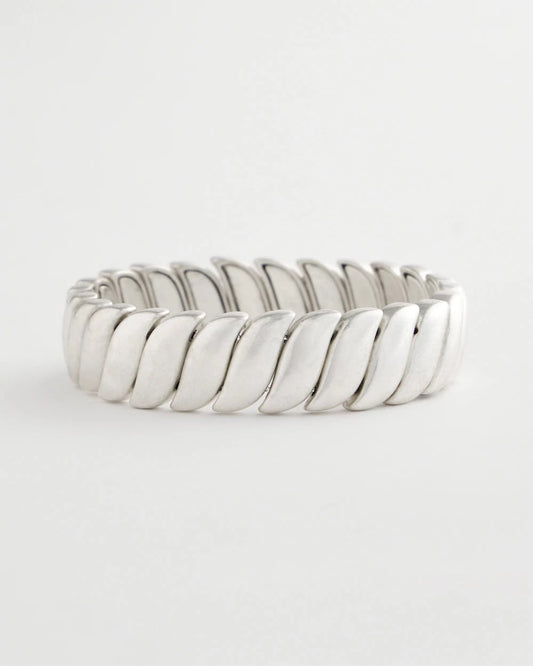 Chico's Value - Matte Twist Stretch Bracelet Silver