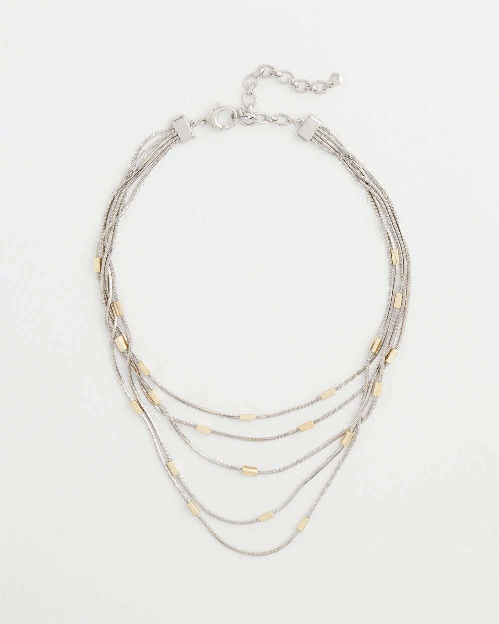 Chico's Hot Sale - Mixed Metal Multi-Strand Necklace Mixed Metals