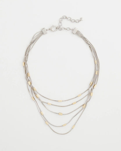 Chico's Hot Sale - Mixed Metal Multi-Strand Necklace Mixed Metals