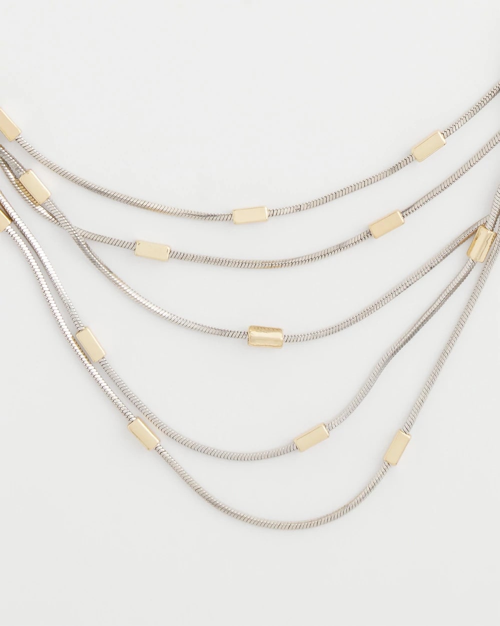 Chico's Hot Sale - Mixed Metal Multi-Strand Necklace Mixed Metals