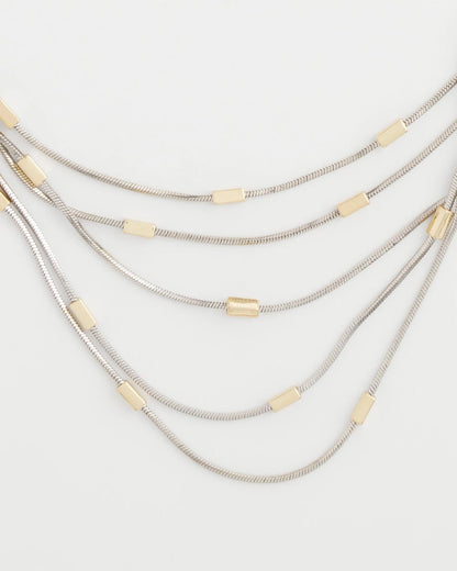 Chico's Hot Sale - Mixed Metal Multi-Strand Necklace Mixed Metals