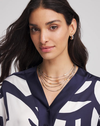 Chico's Hot Sale - Mixed Metal Multi-Strand Necklace Mixed Metals