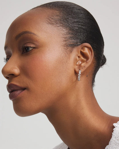 Chico's Exclusive - No Droop® Silvertone Hoop Earrings Silver
