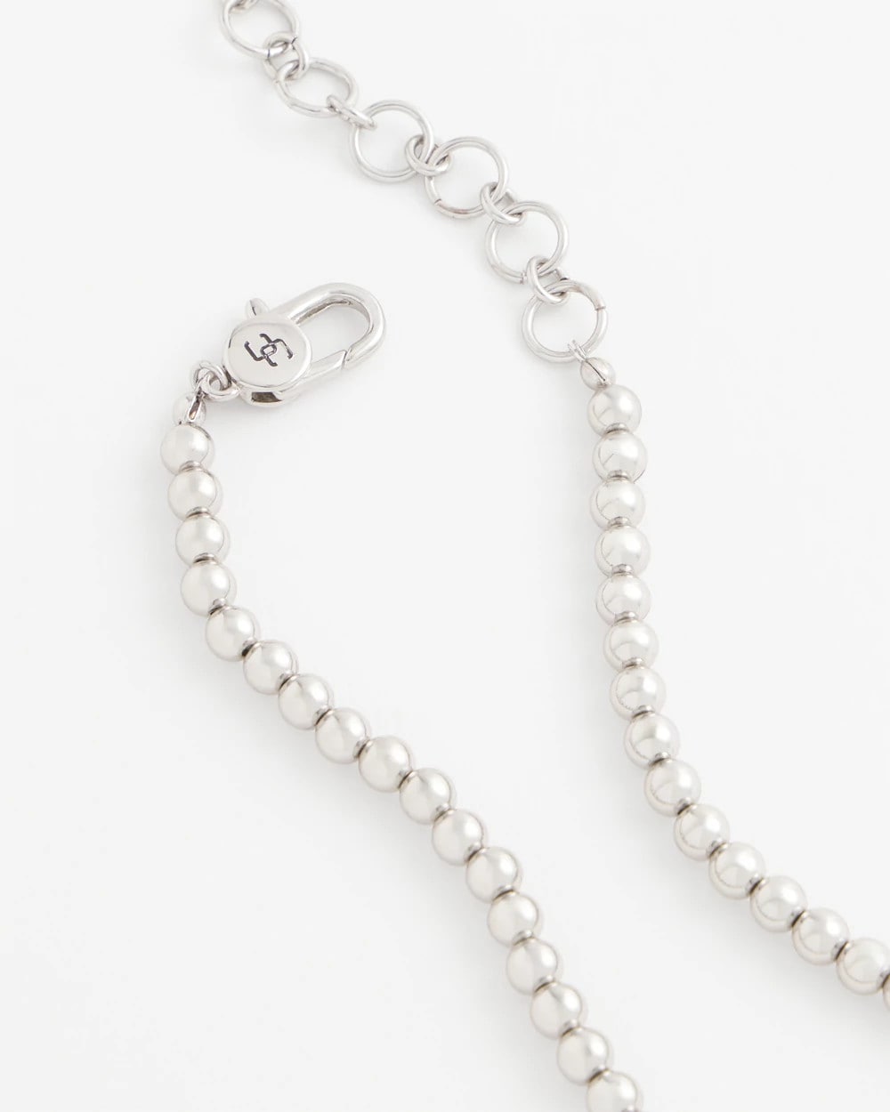 Chico's Trusted - Silvertone Beaded Necklace Silver