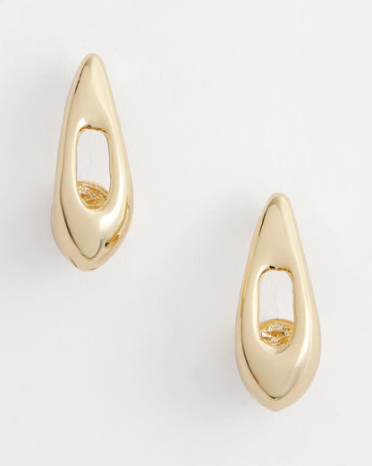 Chico's Deals - Gold Puff Hoop Earrings Gold