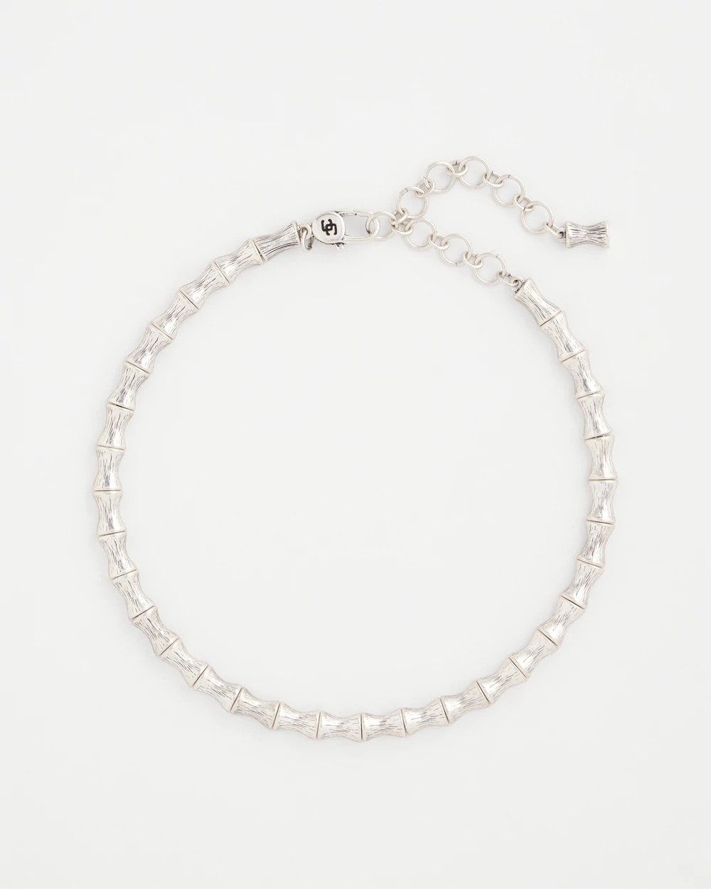 Chico's Quality - Silvertone Bamboo Collar Necklace Silver