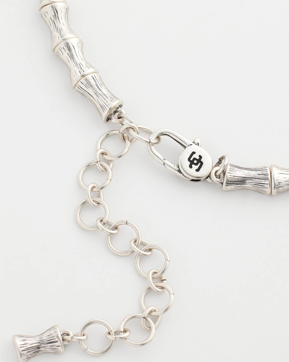 Chico's Quality - Silvertone Bamboo Collar Necklace Silver