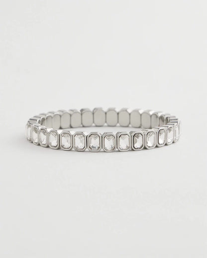 Chico's Deals - Silver Bezel Set Stretch Tennis Bracelet Silver