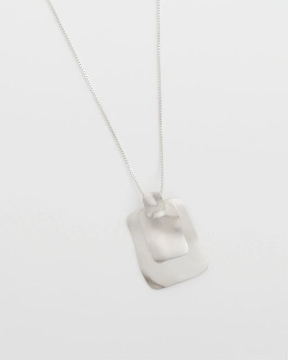Chico's Best Seller - Adjustable Square Pendant Necklace Silver