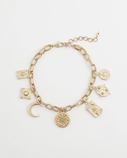 Chico's Smart Buy - Gold Celestial Charm Necklace Gold
