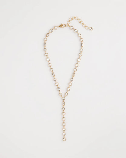 Chico's Deals - Bezel Set Goldtone Y-Necklace Gold