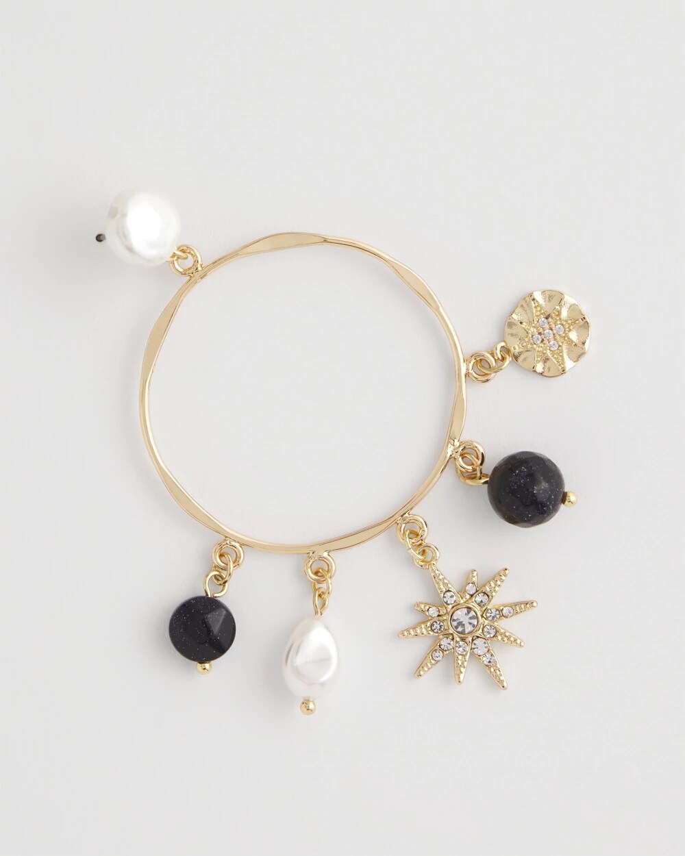 Chico's Best Seller - Starry Night Charm Hoop Earrings Gold