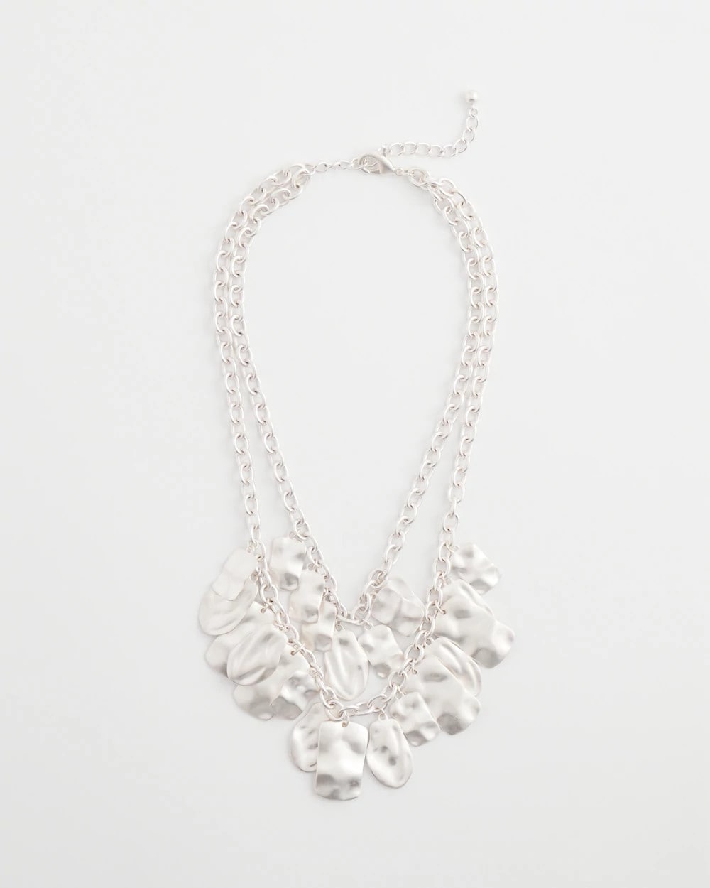 Chico's Best Price - Double Square Charm Pendant Necklace Silver