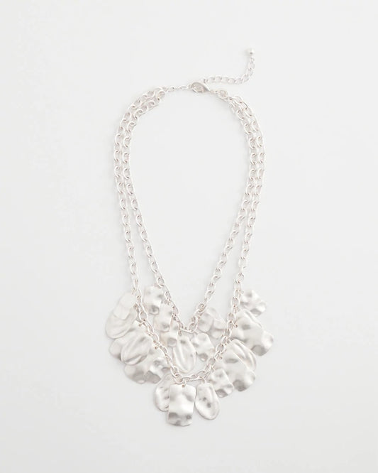 Chico's Best Price - Double Square Charm Pendant Necklace Silver