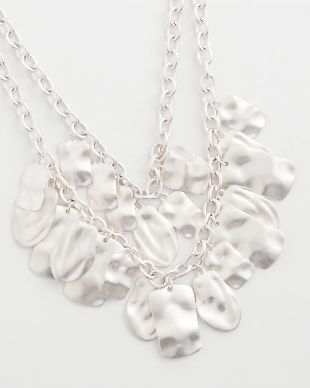Chico's Best Price - Double Square Charm Pendant Necklace Silver