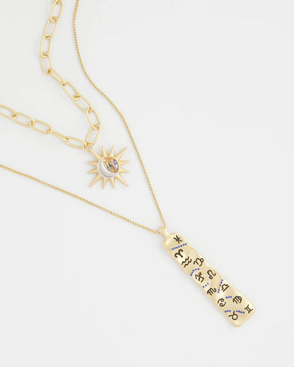 Chico's Value - Convertible Zodiac Pendant Necklace Gold