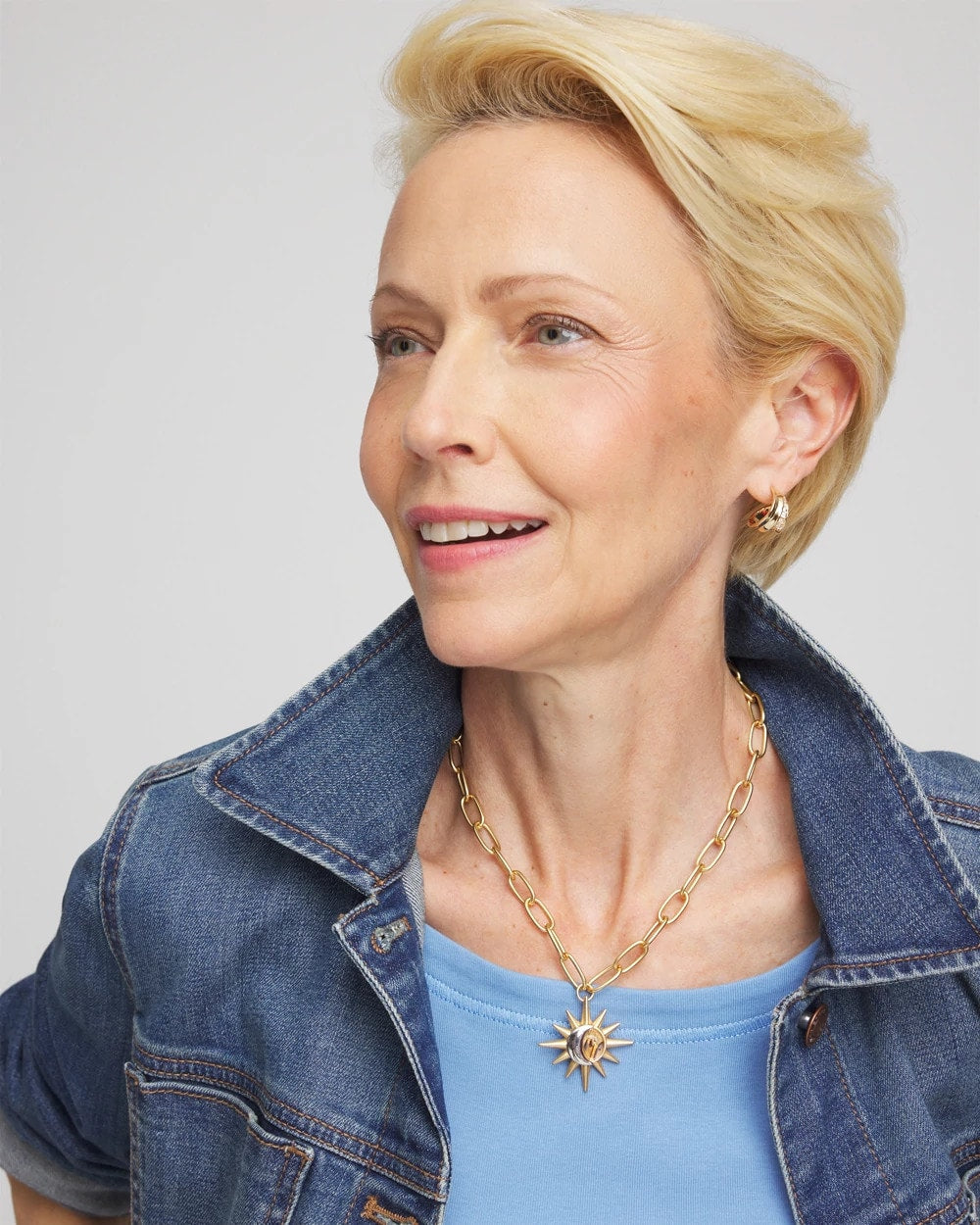 Chico's Value - Convertible Zodiac Pendant Necklace Gold