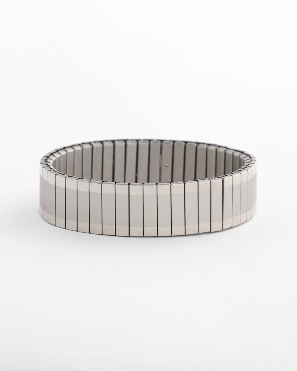 Chico's Latest - Silver Tone Stretch Watchband Bracelet Silver