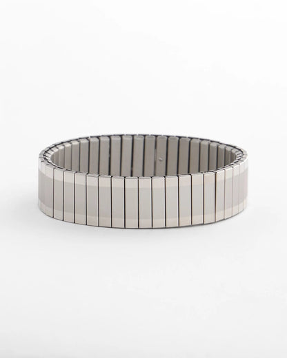 Chico's Latest - Silver Tone Stretch Watchband Bracelet Silver