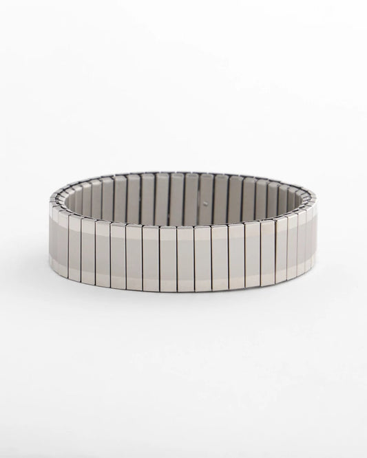 Chico's Latest - Silver Tone Stretch Watchband Bracelet Silver