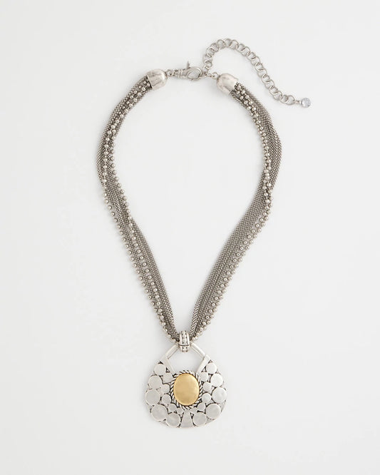 Chico's Special Offer - Island Metal Pendant Necklace Mixed Metals