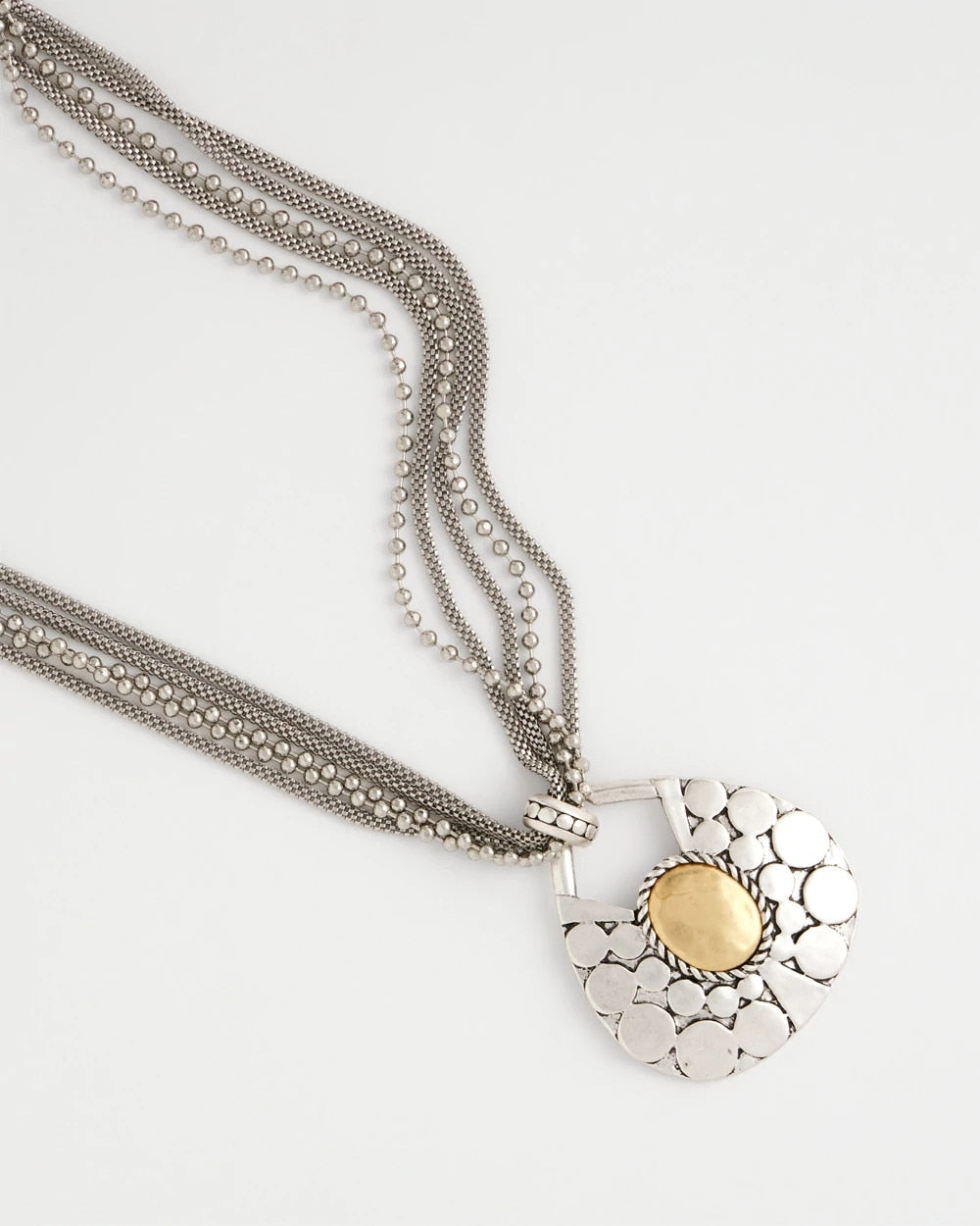 Chico's Special Offer - Island Metal Pendant Necklace Mixed Metals