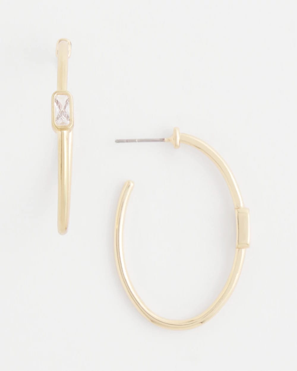 Chico's Featured - Gold Oval Hoop Earrings Gold