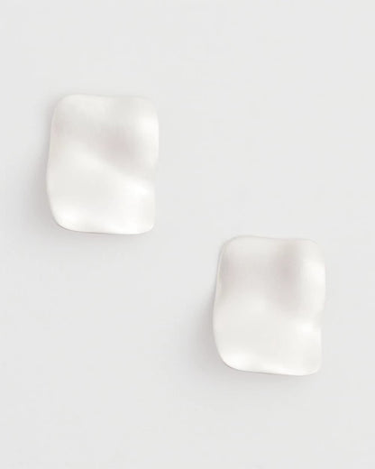 Chico's Everyday - Square Oversized Stud Earrings Silver