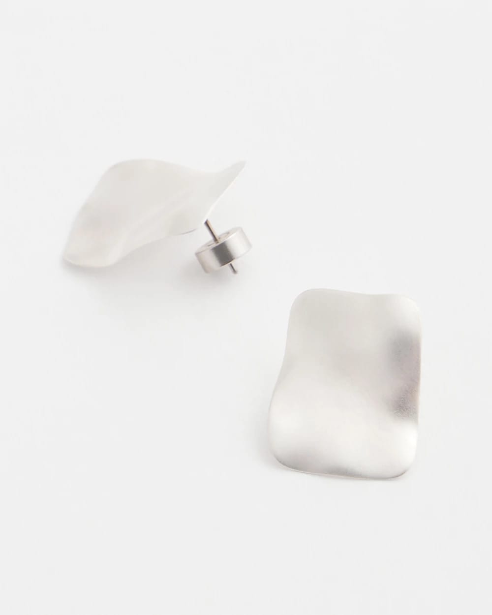Chico's Everyday - Square Oversized Stud Earrings Silver