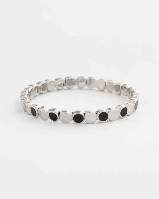 Chico's Smart Buy - Black Mini Circle Stretch Bracelet Black