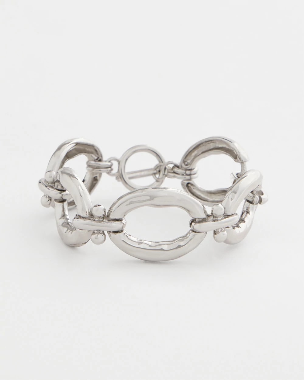 Chico's Essential - Open Link Toggle Bracelet Silver