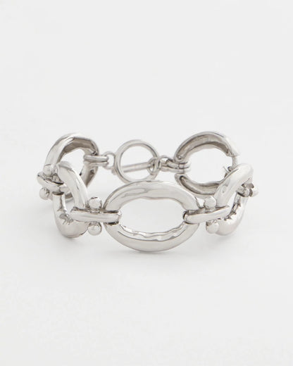 Chico's Essential - Open Link Toggle Bracelet Silver