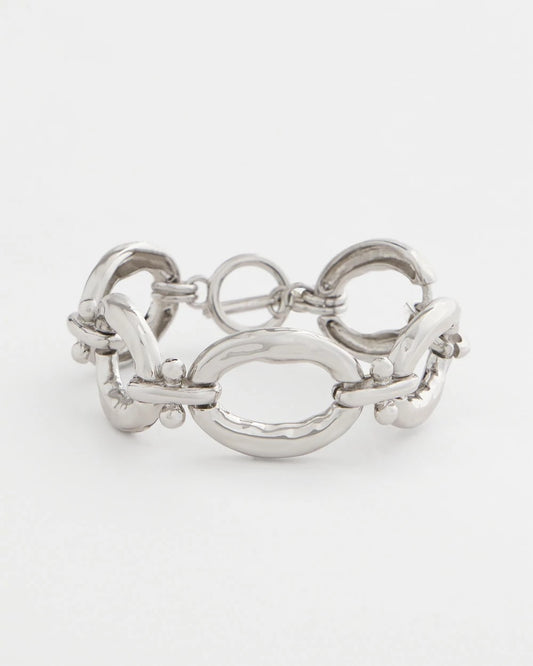 Chico's Essential - Open Link Toggle Bracelet Silver