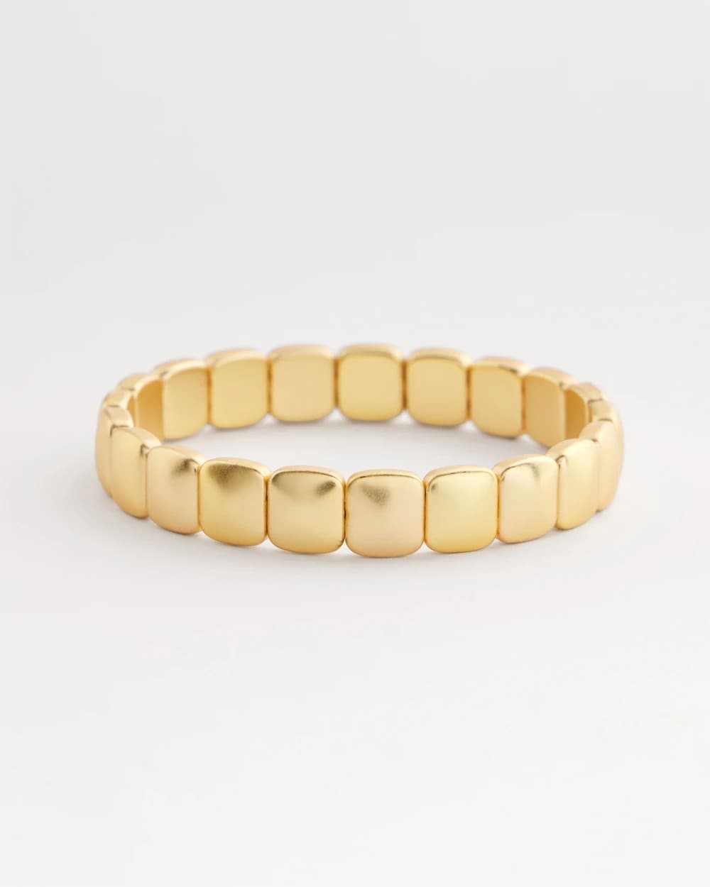 Chico's Classic - Golden Matte Square Stretch Bracelet Gold