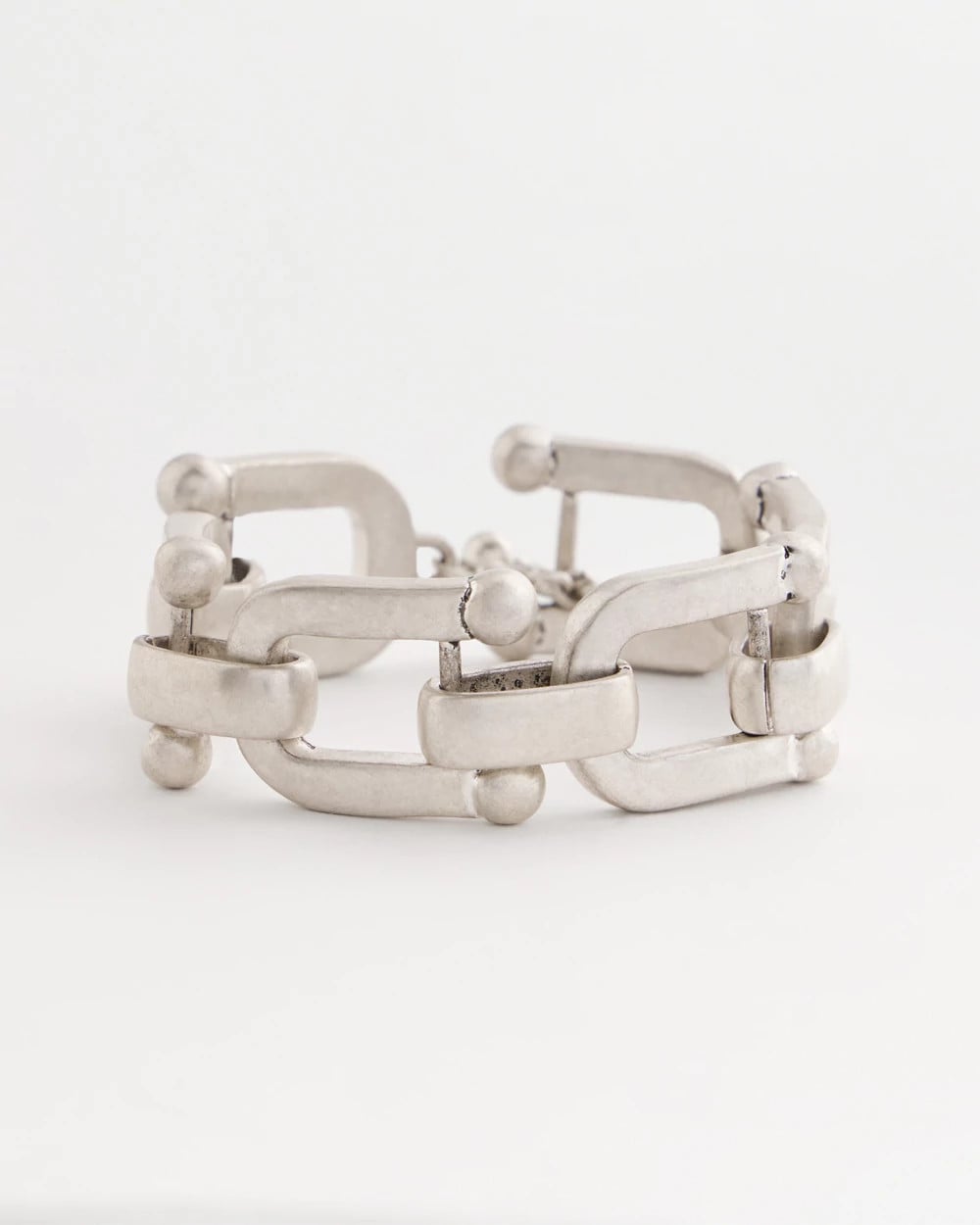 Chico's New - Silvertone Link Chain Bracelet Silver