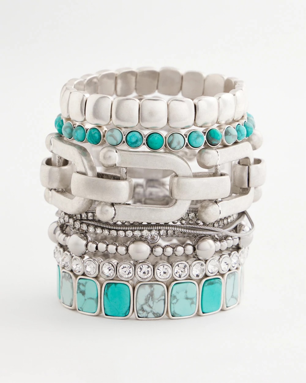 Chico's New - Silvertone Link Chain Bracelet Silver