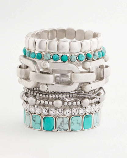 Chico's New - Silvertone Link Chain Bracelet Silver