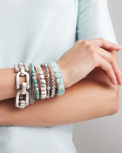 Chico's New - Silvertone Link Chain Bracelet Silver