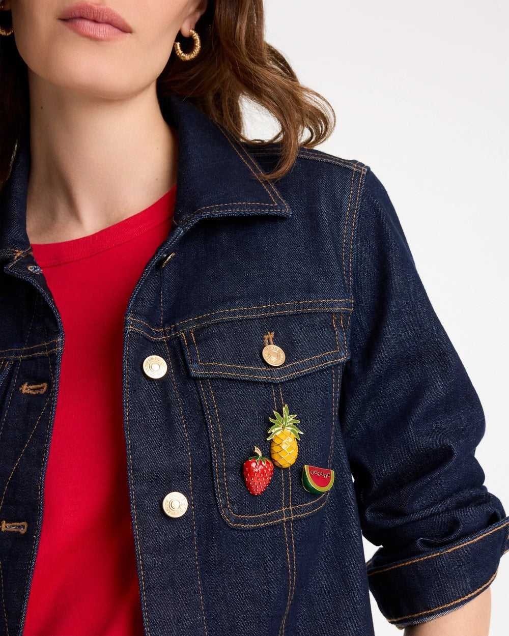 Chico's Featured - Fruit Brooch Set Multi