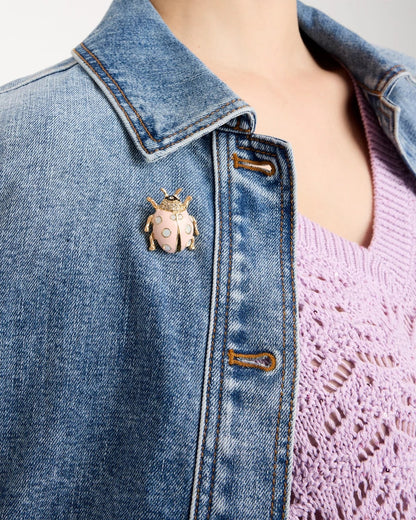Chico's Exclusive - Lady Bug Brooch Pink