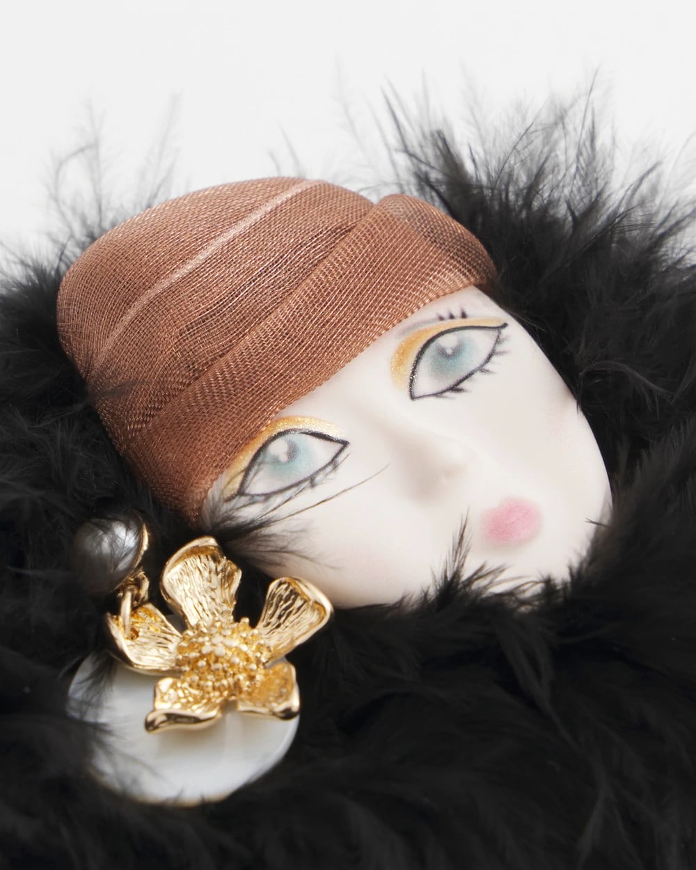 Chico's Quality - Feathered Lady Brooch Multi