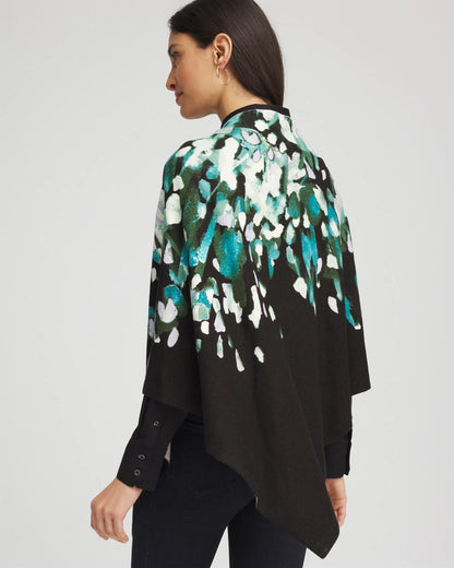 Chico's Everyday - Convertible Knit Boatneck Poncho Dark Aqua