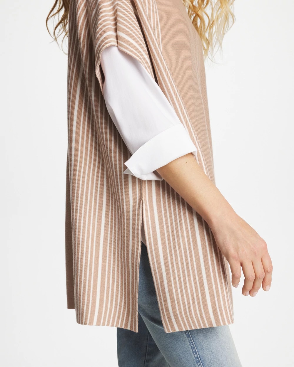 Chico's Exclusive - Turtleneck Sweater Poncho Vanilla Chai