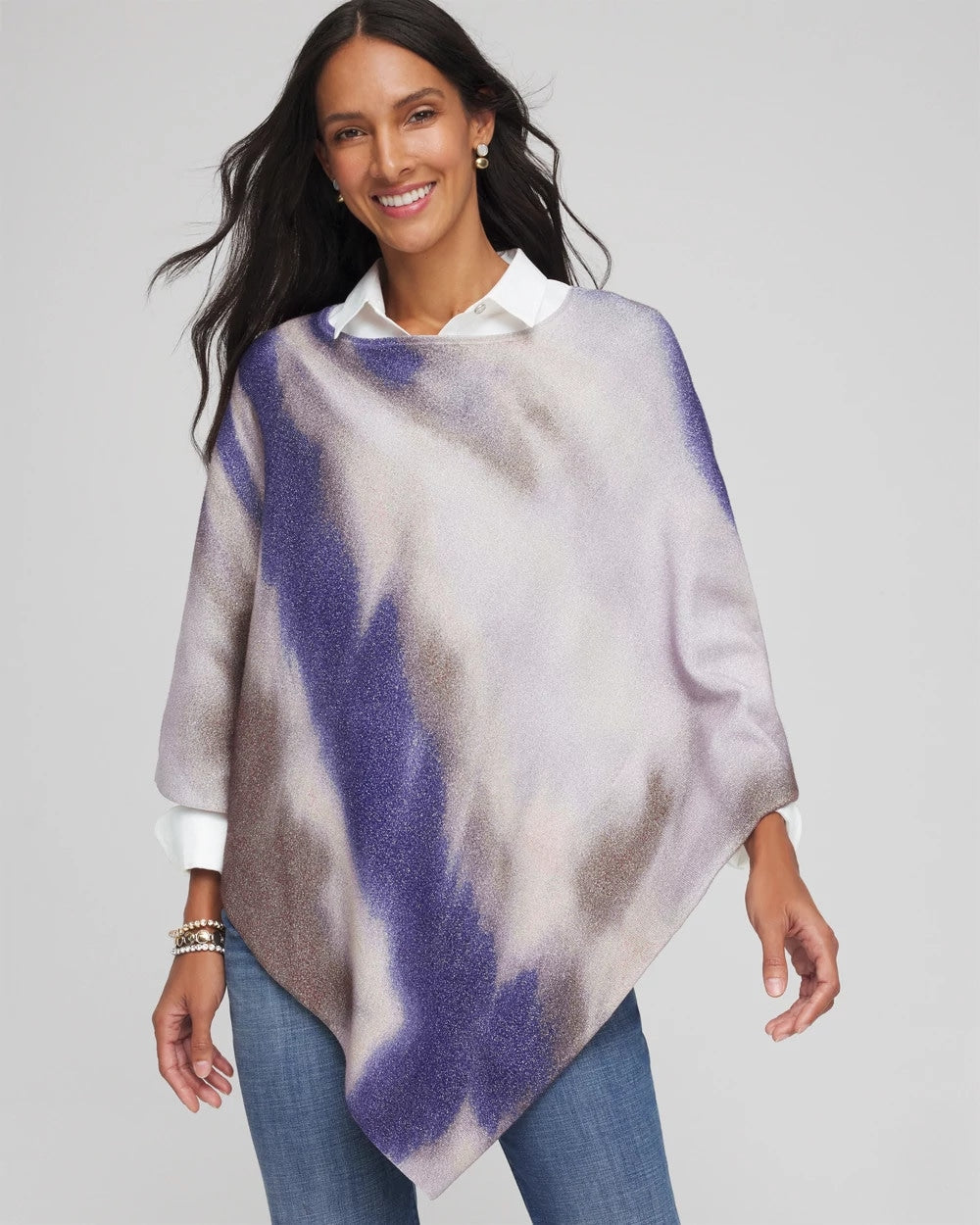 Chico's Value - Convertible Knit Poncho English Cream