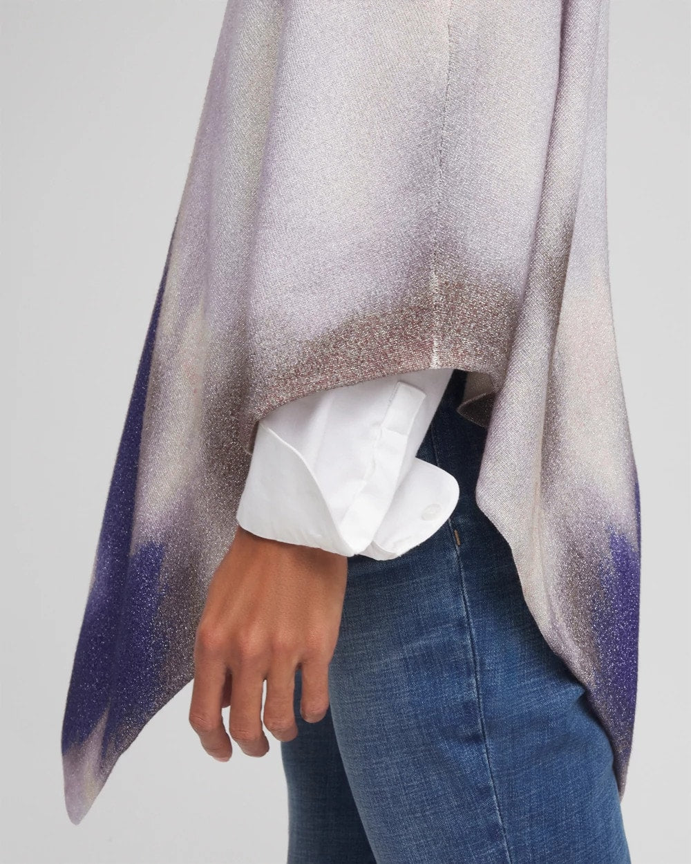Chico's Value - Convertible Knit Poncho English Cream