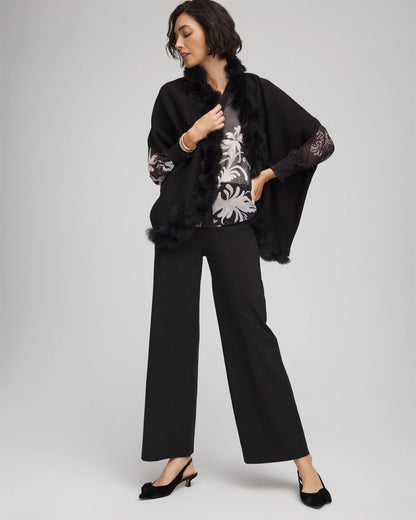 Chico's Everyday - Faux Fur Cocoon Black