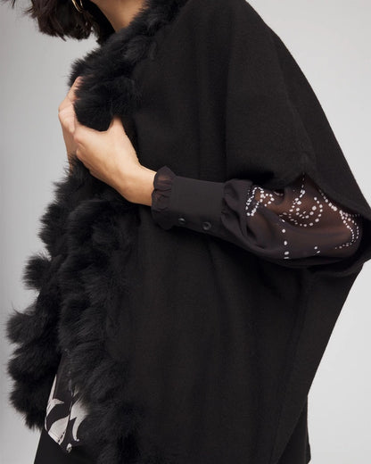 Chico's Everyday - Faux Fur Cocoon Black